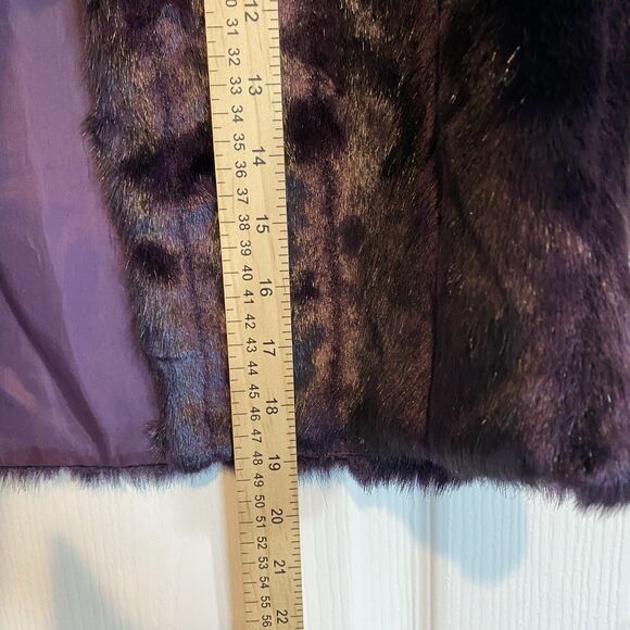 Purple Faux Fur Soft Vest Small Vntg Y2K Retro Indie Soft girl - Picture 7 of 8